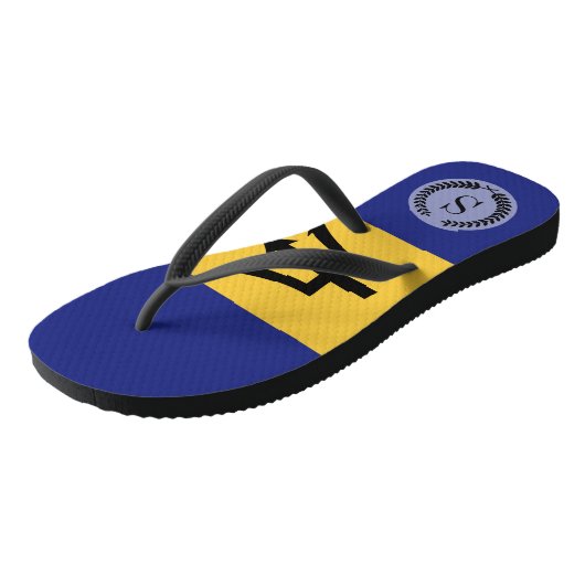 Tongs Drapeau de la Barbade (Incliné)