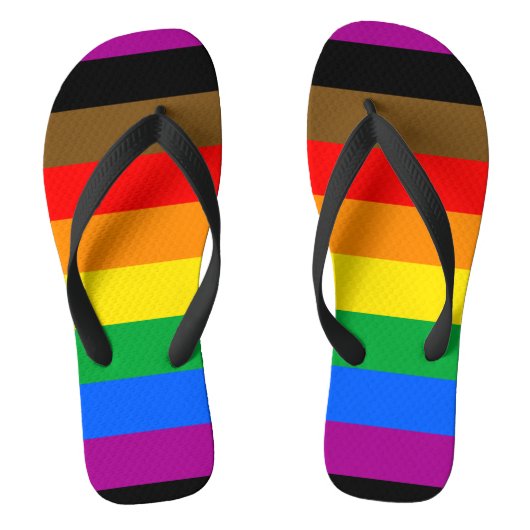 Tongs Drapeau de la fierté arc-en-ciel de Philly (Semelle)