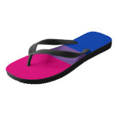 Tongs Drapeau de la fierté bisexuelle (Incliné)
