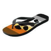 Tongs Drapeau de la fierté de l'ours avec paw (Incliné)