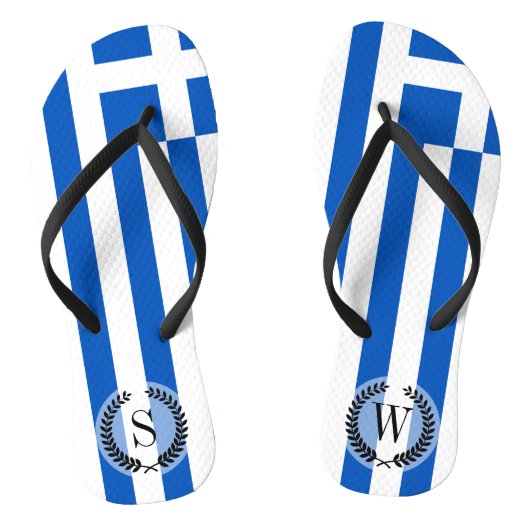 Tongs Drapeau de la Grèce (Semelle)