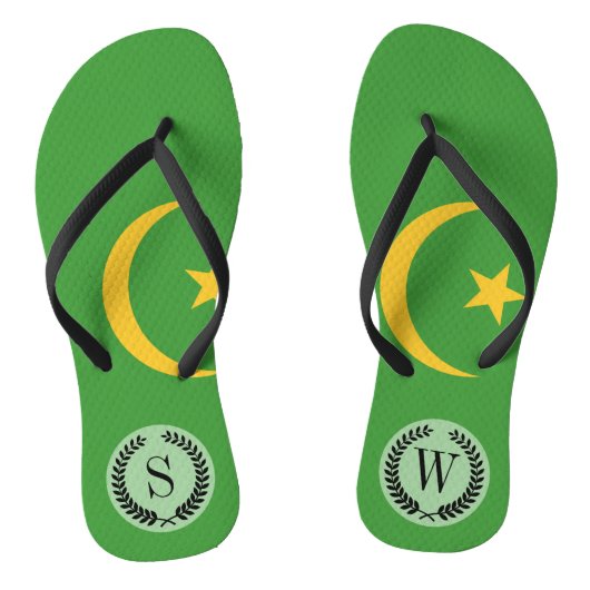 Tongs Drapeau de la Mauritanie (Semelle)