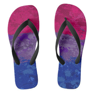 Tongs Drapeau de peinture bisexuel