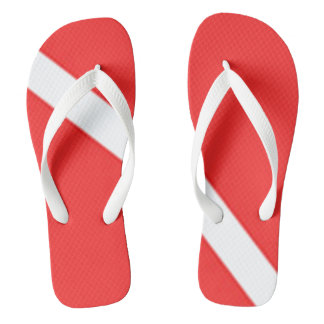 TONGS DRAPEAU DE PLONGÉE DE LA SCUBA ROUGE