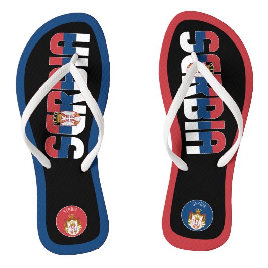 Tongs Drapeau de Serbie Superbe patriotique (Semelle)