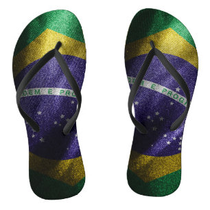 Tongs Drapeau de soie du Brésil