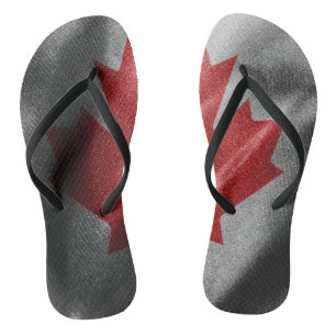 Tongs Drapeau de soie du Canada