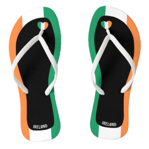 Tongs Drapeau d'Irlande aux couleurs patriotiques raviss