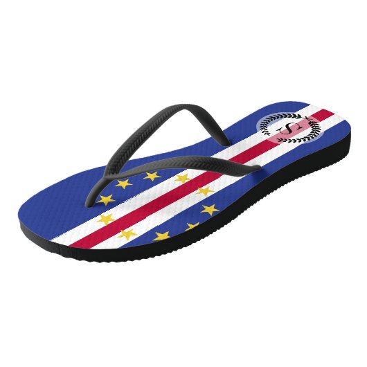 Tongs Drapeau du Cap-Vert (Incliné)