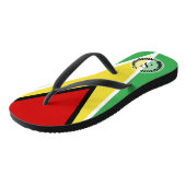 Tongs Drapeau du Guyana (Incliné)