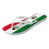 Tongs Drapeau du Mexique patriotique (Incliné)