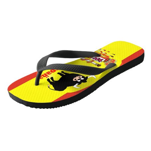 Tongs Drapeau espagnol (Incliné)