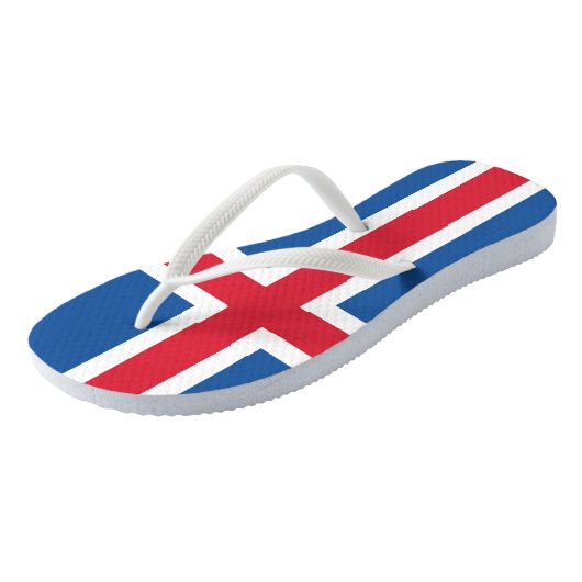 Tongs Drapeau Islande (Incliné)
