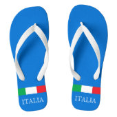 Tongs Drapeau Italie azur bleu Italie (Semelle)