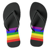 Tongs Drapeau LGBT en noir (Semelle)