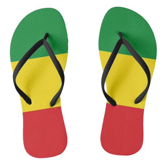 Tongs Drapeau rastafarien Rasta Ethiopie (Semelle)