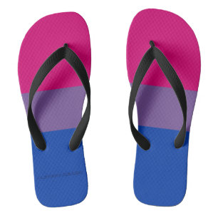 Tongs Drapeau SlipperyJoe's Bisexual Pride lavande-rose
