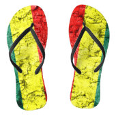 Tongs Drapeau vintage de reggae (Semelle)
