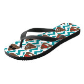 Tongs Dunette turquoise Emoji de zigzag (Incliné)