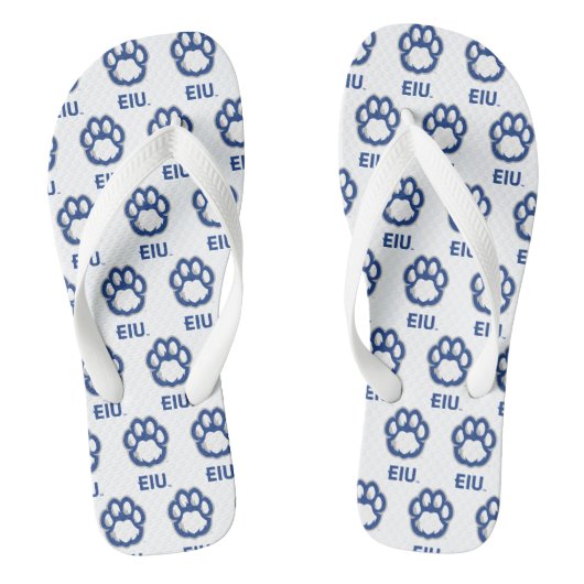 Tongs Eastern Illinois Panthers Empreinte de patte & EIU (Semelle)