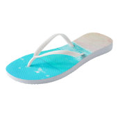 Tongs Eau Turquoise Flops de plage de sable tropical (Incliné)