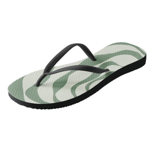 Tongs Ebb et flux 4 en vert (Incliné)