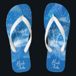 Tongs Élégant Bleu Blanc Mariage Mariée Tribe Flip Flops<br><div class="desc">Avec un motif classique dégradé de bleu et blanc, ces élégantes tongs sont un cadeau mémorable pour les membres de la fête de mariage : mariée, demoiselle d'honneur, mère de la mariée, femme d'honneur... Ils ajouteront une dose élégante de glamour à votre jour de mariage, de fête de bachelorette ou...</div>