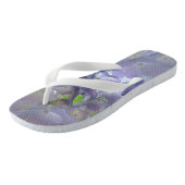 Tongs Élégant boho poussiéreux floral violet clair fleur (Incliné)
