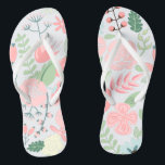 Tongs Élégant floral rose<br><div class="desc">Illustration florale délicate et sucrée,  parfaite pour le printemps,  l'été,  mais aussi pour la mariée,  les demoiselles d'honneur,  la mère de la mariée,  la mère du mariée,  la femme d'honneur,  les cadeaux de fleurs,  et plus encore !</div>