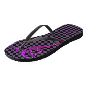 Tongs Élégant Goth Purple Swirl Design Flip Flips (Incliné)