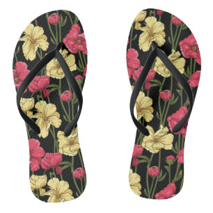 Tongs Élégant motif floral 2