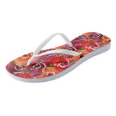 Tongs Elégante aquarelle florale (Incliné)