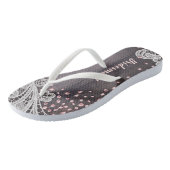 Tongs Elégante dentelle rustique bois broussailleux part (Incliné)