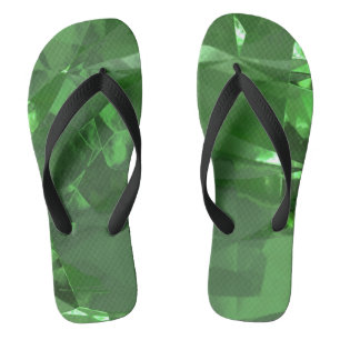 Tongs Émeraude Crystal Flip Flops