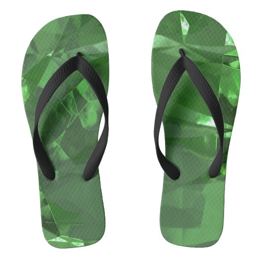 Tongs Émeraude Crystal Flip Flops (Semelle)