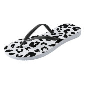 Tongs Empreinte de léopard personnalisable (Incliné)