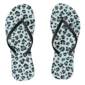 Tongs Empreinte de léopard, Spots de léopard, Leopard bl (Semelle)