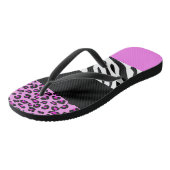Tongs Empreinte de léopard, Zebra Print, Poster de anima (Incliné)