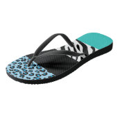 Tongs Empreinte de léopard, Zebra Print, Poster de anima (Incliné)