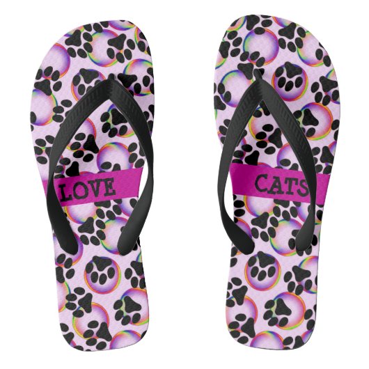 Tongs Empreinte de patte Love Cats (Semelle)