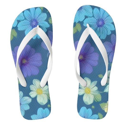 Tongs Empreinte florale colorée (Semelle)