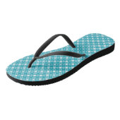 Tongs en vichy bleu et blanc (Incliné)