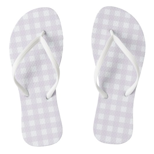 Tongs En vichy violet (Semelle)