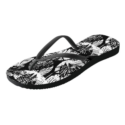 Tongs Enchanter le feuillage forestier Motif sans coutur (Incliné)