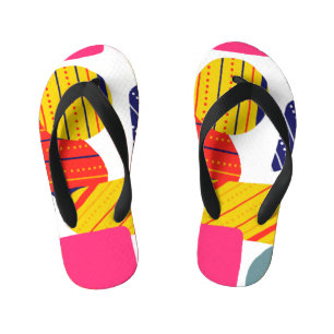 Tongs Enfants Abstraite main dessinée, motif élégante.