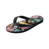 Tongs Enfants Adorable mignon design unique motif usa drapeau ch (Incliné)