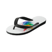 Tongs Enfants Ailes fluffy arc-en-ciel (Incliné)