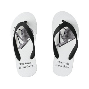 Tongs Enfants Alien gris, la vérité est là