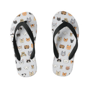 Tongs Enfants Amusement animal : Chiens de chats Doodle Mix