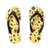 Tongs Enfants Ancien Motif de tatouage de l'école (Semelle)